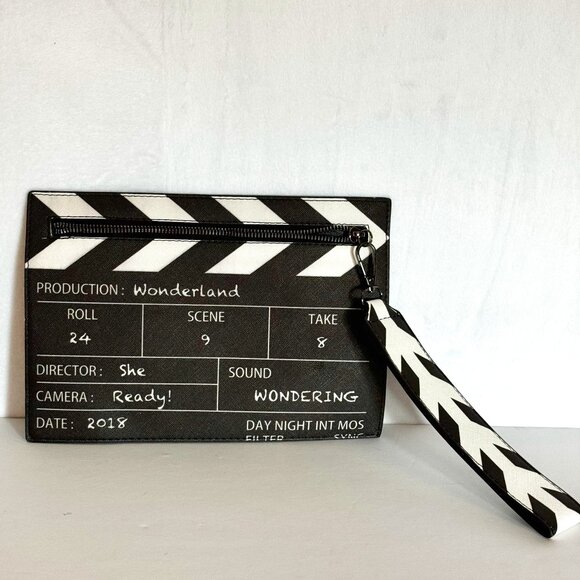 Movie Table Clapper Board Shoulder Bag
Scene Film Zipper Handbag Purse Trench - Picture 1 of 9